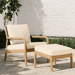 West Elm Mara Vista Outdoor Lounge Chair & Ottoman Set