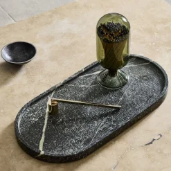 West Elm Marble Pill Shaped Tray