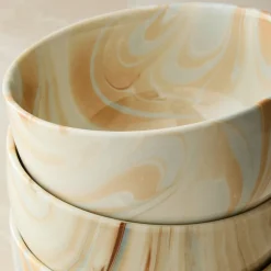 West Elm Marble Swirl Cereal Bowls Sets