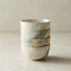 West Elm Marble Swirl Dip Bowls (Set of 4)