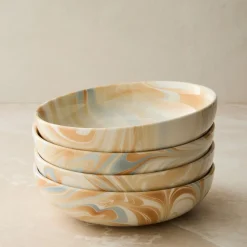 West Elm Marble Swirl Pasta Bowl Sets