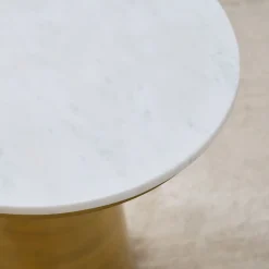 West Elm Marble Topped Pedestal Side Table (20")