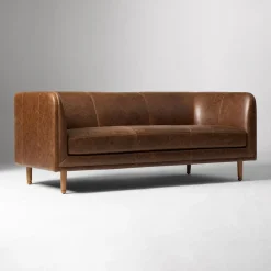West Elm Marcel Leather Sofa (60"–96")