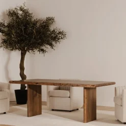 West Elm Margaret Live Edge Dining Table (–)