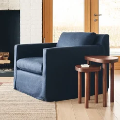 West Elm Marin Skirted Slipcover Chair