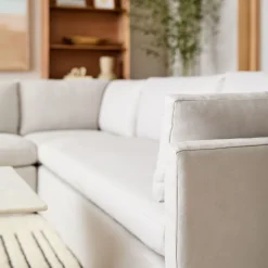 West Elm Marin Skirted Slipcover 3-Piece L-Shaped Sectional (114")