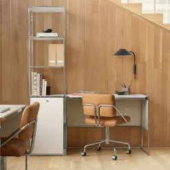 West Elm Marlowe Desk (42") & Narrow Shelf (18") Set
