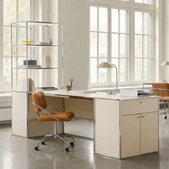 West Elm Marlowe Desk (60"), Wide Shelf (30") & Storage Cabinet (30") Set