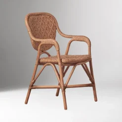 West Elm Maru Rattan Dining Arm Chair