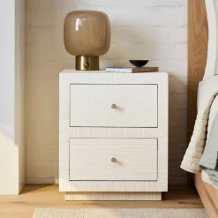 West Elm Mayson Painted Grasscloth Nightstand (18")