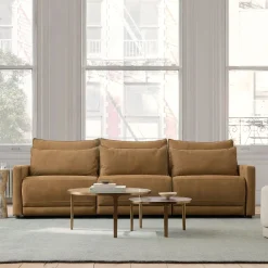 West Elm Melbourne Leather Motion Sofa (76"–109")