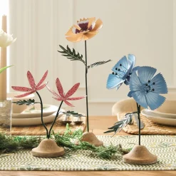 West Elm Metal Flower Objects