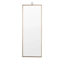West Elm Metal Frame Antique Gold Floor Mirror