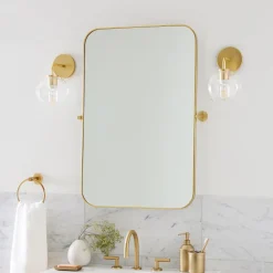 West Elm Metal Frame Pivot Wall Mirror - Rectangle