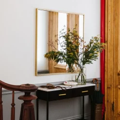 West Elm Metal Frame Square Wall Mirror