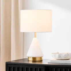 West Elm Metalized Glass USB Table Lamp (20")
