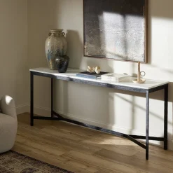 West Elm Michael Marble Console Table (78")