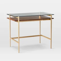 West Elm Mid-Century Art Display Mini Desk (36") & Slope Office Chair Set