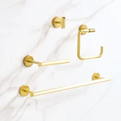 West Elm Mid-Century Bathroom Hardware - Antique Brass
