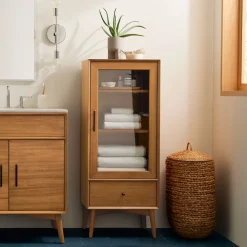 West Elm Mid-Century Bathroom Pharmacy Cabinet - Acorn