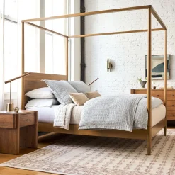 West Elm Mid-Century Canopy Bed