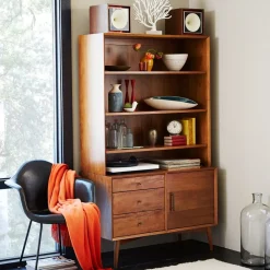 West Elm Mid-Century Console & Hutch Set (40")