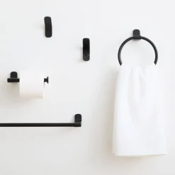 West Elm Mid-Century Contour Bath Hardware - Matte Black