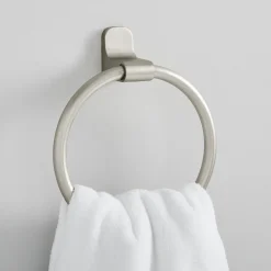 West Elm Mid-Century Contour Bathroom Hardware - Brushed Nickel