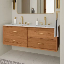 West Elm Mid-Century Floating Double Bathroom Vanity (–)