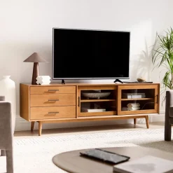 West Elm Mid-Century Glass Media Console (–)