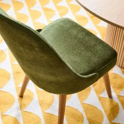 West Elm Mid-Century High Back Dining Chair - Wood Legs