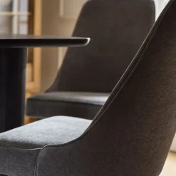 West Elm Mid-Century High-Back Dining Chair - Metal Legs