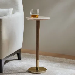 West Elm Mid-Century Marble Drink Table (9.5")