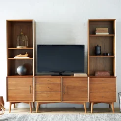 West Elm Mid-Century Media 5-Piece Set (81") - Acorn