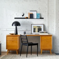 West Elm Mid-Century Modular Desk w/ 2 File Cabinets (70")
