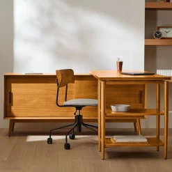 West Elm Mid-Century Modular L-Shaped Desk w/ Shelves & Bookcase (70")