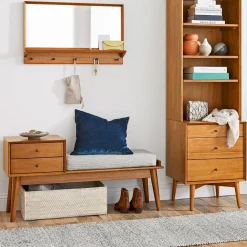 West Elm Mid-Century Narrow Bookcase w/ Closed Storage (20.5")
