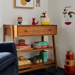 Kids West Elm Mid-Century Open Narrow Dresser with Removable Topper (38")