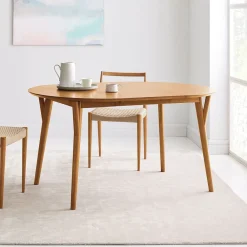 West Elm Mid-Century Rounded Extendable Dining Table (42"–80")