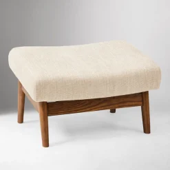West Elm Mid-Century Show Wood Ottoman