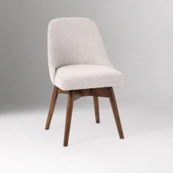 West Elm Mid-Century Swivel Office Chair - Wood Legs
