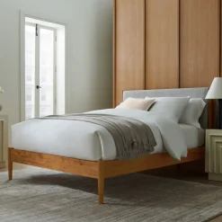 West Elm Mid-Century Upholstered Bed