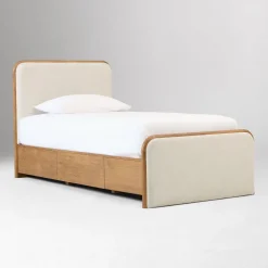 Kids West Elm Miles Wood & Upholstered Storage Bed