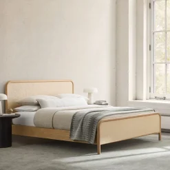 West Elm Miles Woven Rattan Bed
