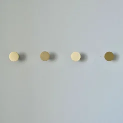West Elm Modern Home by Bellver Brass Round Wall Hooks - Set of 4
