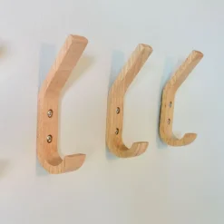 West Elm Modern Home by Bellver Wooden L-Shaped Double Wall Hooks - Set of 4