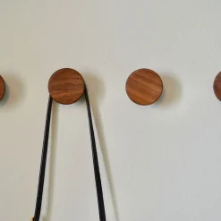 West Elm Modern Home by Bellver Wooden Round Wall Hooks - Set of 4