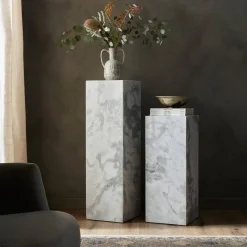 West Elm Modern Marble Plant Stand