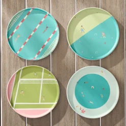 West Elm Modern Melamine Outdoor Sporting Salad Plate Sets