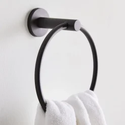 West Elm Modern Overhang Bathroom Hardware - Matte Black
